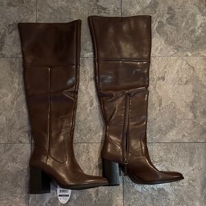 Elegant Brown Over the Knee Boots